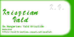 krisztian vald business card