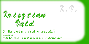 krisztian vald business card